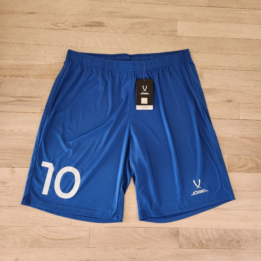 NWT Jogel Mens Blue Soccer Uniform Training Athletic Shorts #10 Size XL Russian